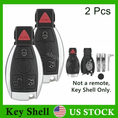 2 Repuestos Para Mercedes Benz C300 E350 ML350 E320 Llave Carcasa Llavero IYZDC Foto 1 de 4