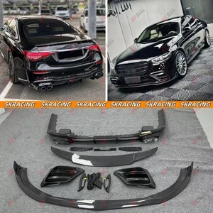 For Mercedes Benz S W223 Carbon Fiber Car Rear Spoiler Front Rear Lip Body Kits - Bild 1 von 36