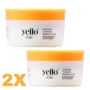 2 X 150g Turmeric Oatmeal Mask & Scrub 2-in-1 Acne & Dark Spot Remover Natural - Picture 1 of 12
