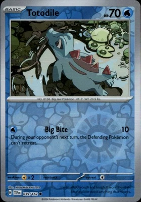 Totodile Reverse Holo Common SV05: Temporal Forces 039/162 NM - Image 1 of 2