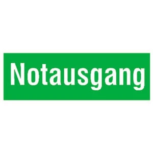 SafetyMarking® Hinweisaufkleber "Notausgang" rechteckig 30,0 x 10,5 cm - Bild 1 von 1