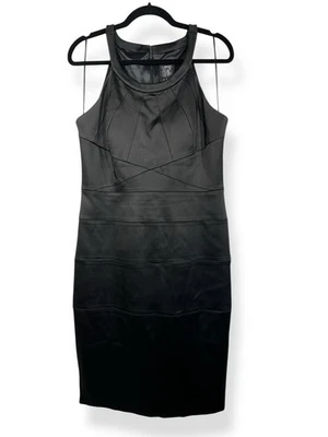 Vestido vaquero negro JAX para mujer talla 14 negro cuello barco gorra sin mangas usado en excelente estado Foto 1 de 4
