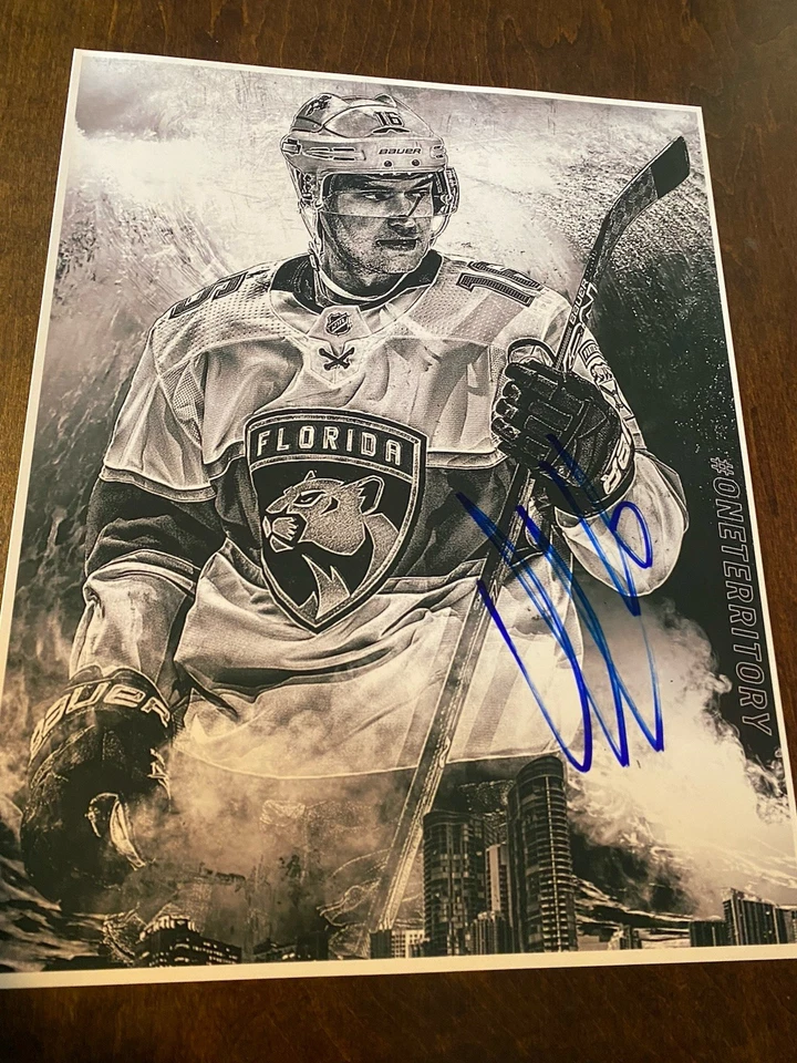 Фотография с автографом Александра Баркова 11x14 хоккей НХЛ с автографом Флорида Пантера - Изображение 1 из 1