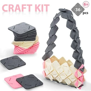 DIY Kit 3d Puzzle 36 Felt Squares Arts & Crafts No Glue or Scissors Craft Kit - Picture 1 of 9