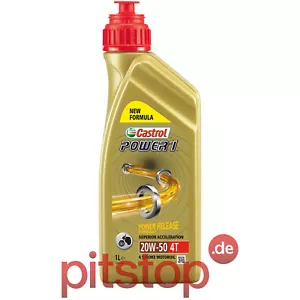 1 LITER ORIGINAL CASTROL POWER1 4T 20W-50 MOTORRAD-ÖL MOTORÖL API SN | JASO MA-2 - Bild 1 von 1