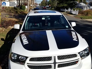 2011-2022 Dodge Durango Hood Blackout Graphics With Hemi Cutouts Vinyl Sticker - Picture 1 of 4