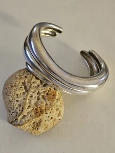 Ilias Lalaounis Sterling Silver 925 Ripples Wave Open Cuff Bracelet. 56 gramms. - Picture 1 of 8