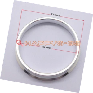4pcs High Quality Aluminum Alloy Wheel Spacer Hub Centric Rings 72.6OD to 64.1ID - Picture 1 of 2