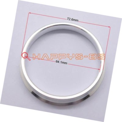 4pcs High Quality Aluminum Alloy Wheel Spacer Hub Centric Rings 72.6OD to 64.1ID - Image 1 of 2