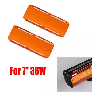 2PCS Amber Protective Cover for 7" 36W Led Work Light Bar Offroad ATV - Picture 1 of 5