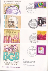 Bundesrepublik FDC 4 covers from 1996 addressed Lot 4 - Picture 1 of 1