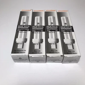 SYLVANIA Compact Fluorescent light CF18 DD/E/15W/SS/835/ECO 20225 LOT OF 4 - Picture 1 of 12