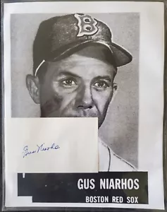 Gus Niarhos Autograph Boston Red Sox MLB 3x5 Index Card - Picture 1 of 2