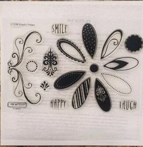 Close To My Heart Playful Petals Clear Acrylic Stamps C1288 - Picture 1 of 2