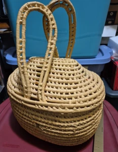 Jamaican Made Basket 14" x 9" - Picture 1 of 10