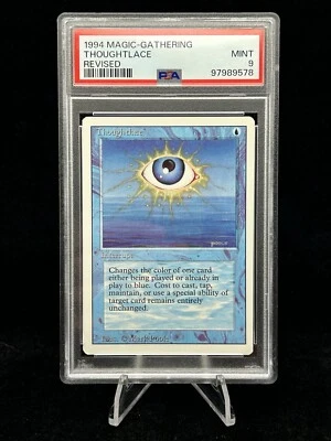 THOUGHTLACE Revised Edition 1994 Magic The Gathering (MTG) PSA 9 MINT 🔥Rare🔥 - Image 1 of 4