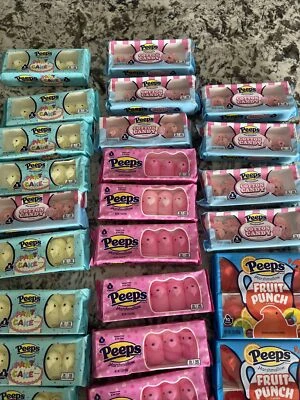 26 - Paquete de dulces de Pascua Peeps Marshmallow 5 pollitos sin gluten y grasa 1,5 oz 42 g Foto 1 de 4