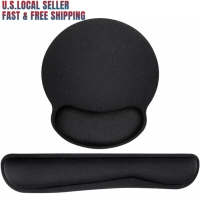 2Pc Premium Memory Foam Keyboard Wrist Support Bar and Mouse Wrist Rest Pads Set - Image 1 of 4