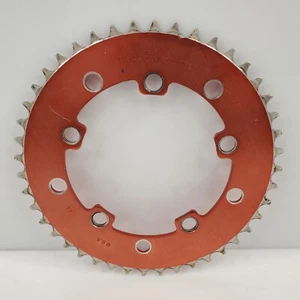 Vintage Pete's Precision Products BMX Racing 44t Chainring 110 130 Red USA HTF - Picture 1 of 4