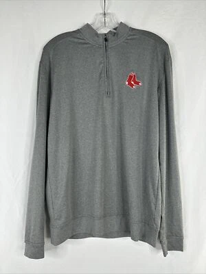 Johnnie O Boston Red Sox 1/4 Zip Sweater Mens Size S Gray Long Sleeve MLB - Image 1 of 4