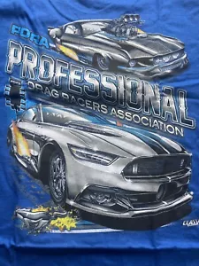 PDRA DRAG RACING "BLOWN PRO MOD" T SHIRT blue SIZE LARGE - Picture 1 of 4