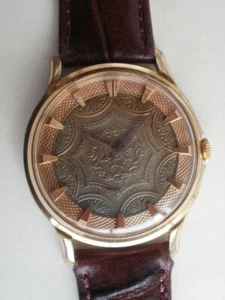 TANSA swiss AS 1130 men's big 37,6 mm. mechanical gold plated vintage wrist watc - Picture 1 of 14