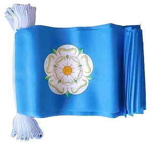 YORKSHIRE 3 METROS BUNTING 10 BANDERAS bandera 3M YORK LEEDS - Imagen 1 de 1