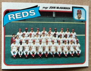 JOHNNY BENCH REDS TEAM CHECKLIST 1980 TOPPS Card #606 NM-MT Condition - Picture 1 of 2