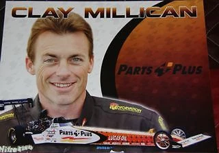 2011 Clay Millican Parts Plus "1st issued" Top Fuel NHRA postcard Cover
