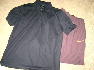 Boys Nike medium purple shorts activewear athletic lot 14-16 top short sleeve - Picture 1 of 1