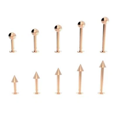 Labret Lippenpiercing Stecker Monroe Tragus Helix Wange 316L Stahl Roségold - Bild 1 von 4