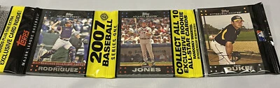 2007 Topps Baseball Sealed Rack Pack w/Pudge Rodriguez Chipper Jones Zach Duke - Image 1 of 4
