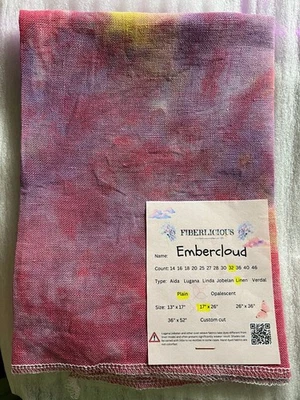 32 count Linen- Fiberlicious- Embercloud- September Fabric of the month - Image 1 of 3
