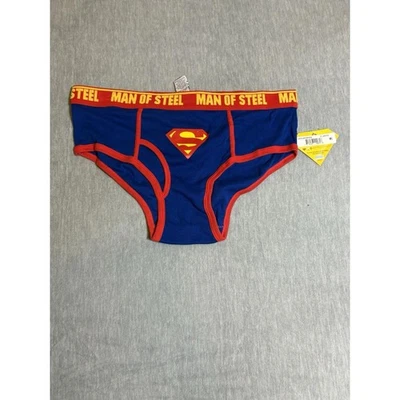 Superman DC Man Of Steele SUPERHERO Mens Comic Art  Briefs XL Vintage Underwear - Image 1 of 4