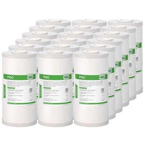 5μm 10"x4.5" 2in1 Sediment Carbon GAC Water Filter Cartridges Replacement 1-18PK - Picture 1 of 19