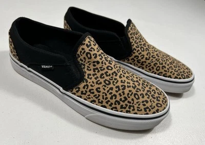 VANS Womens 9 Slip-On Skate Shoes Cheetah Print Rare 500714 Classic Style - Image 1 of 4