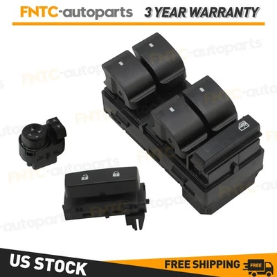 For GMC Sierra 3500 HD 2007-2014 Window Switch+Door Lock Switch+Mirror Switch - Imagem 1 de 4