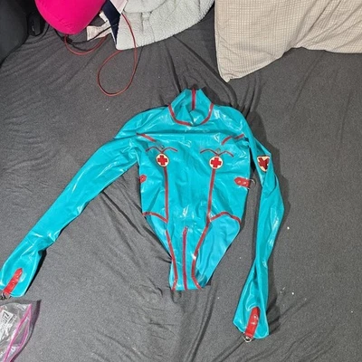 Rare Westward Bound Latex Nurse Straight Jacket Leotard, Size M/L, Fetish, Kink! - Image 1 of 4