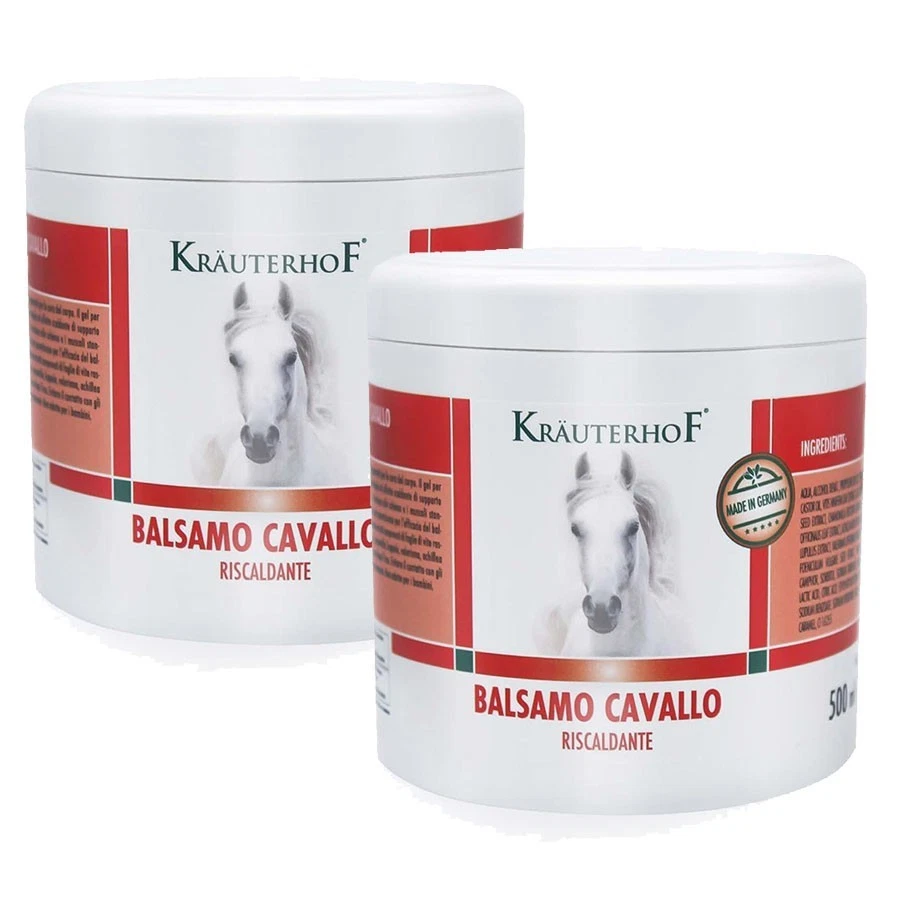 Krauterhof 2 Confezioni 500 ml di Balsamo Cavallo Rosso Gel Scaldante Tedesco - Immagine 1 di 1