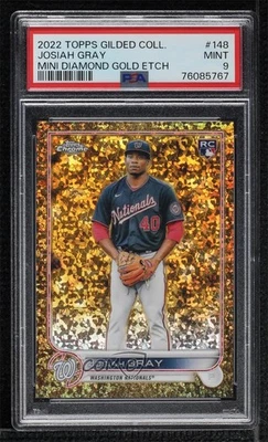 2022 Topps Gilded Collection /50 Josiah Gray #148 PSA 9 MINT Rookie RC - Image 1 of 2