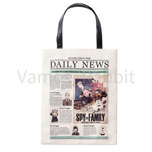 SPY×FAMILY Anya Forger Loid Yor Tote bag Newspaper Universal Studios Japan NEW - Picture 1 of 3