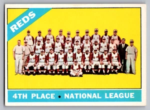 1966 TOPPS #59 CINCINNATI REDS TEAM CARD W/PETE ROSE/FRANK ROBINSON/TONY PEREZ - Picture 1 of 3