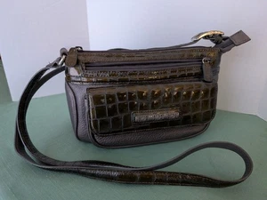 Bolso organizador Brighton Maritza marrón topo bandolera correa muchos bolsillos - Imagen 1 de 11