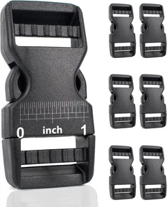 6 piezas hebillas de plástico para correas de 1 pulgada - liberación lateral 010,6 piezas 1" - Imagen 1 de 2