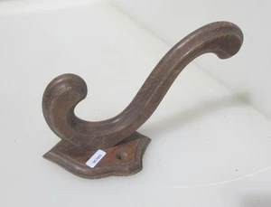 Large Antique Wooden Coat Hook Hat Hanger Old French Carved Wood Vintage 8.5"H - Picture 1 of 9