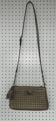 Bolso de Mano Bandolera Calvin Klein Metálico Marrón/Bronce Patrón Acolchado Usado Foto 1 de 4