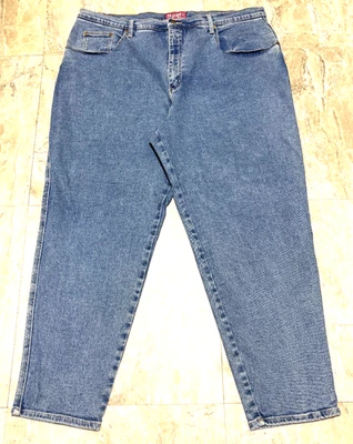Denim & Co Womens Blue Denim Jeans Stretch Tapered Leg Size 26 - (W42 x L30) - Image 1 of 4