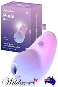 NEW Satisfyer Pixie Dust 3.7 inch Vibrating Air Pulse Clitoral Stimulator - Picture 1 of 7