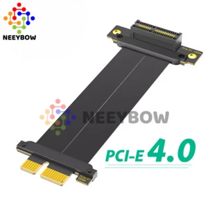 Cable de Extensión PCI-E 4.0 X1 Ranura 90° a 180° Adaptador Dedo Dorado, 10cm Longitud - Imagen 1 de 9