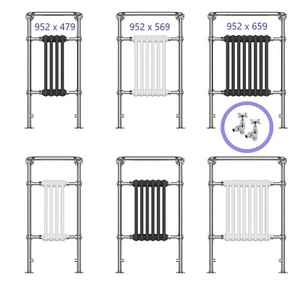 Traditional Bathroom Heated Towel Rail Column Victorian Radiator - Picture 1 of 2